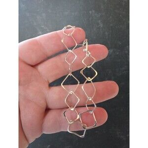 925 Sterling Silver Chain Bracelet Vintage Hook Closure